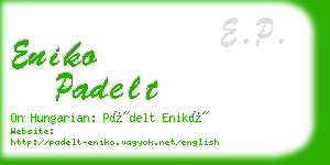 eniko padelt business card